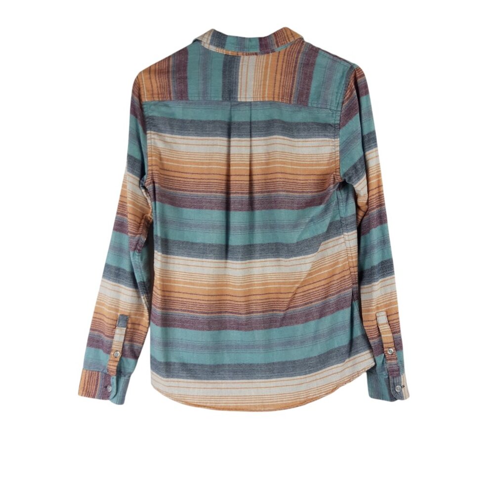 Toad & Co. Womens Lightfoot Long Sleeve Shirt Stripe Cotton Flannel Size Small - Picture 3 of 7